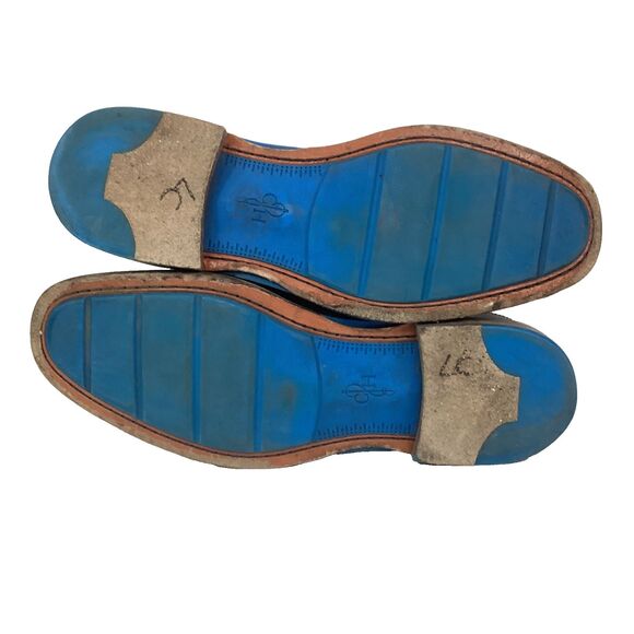 Cole Haan Great Jones Men's 10.5(M) Blue Suede & Synthetic Wingtip Oxford C11070 - Picture 6 of 9